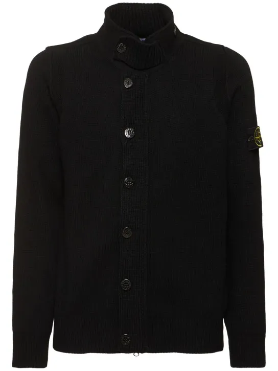 Stone Island   Wool blend zip cardigan 