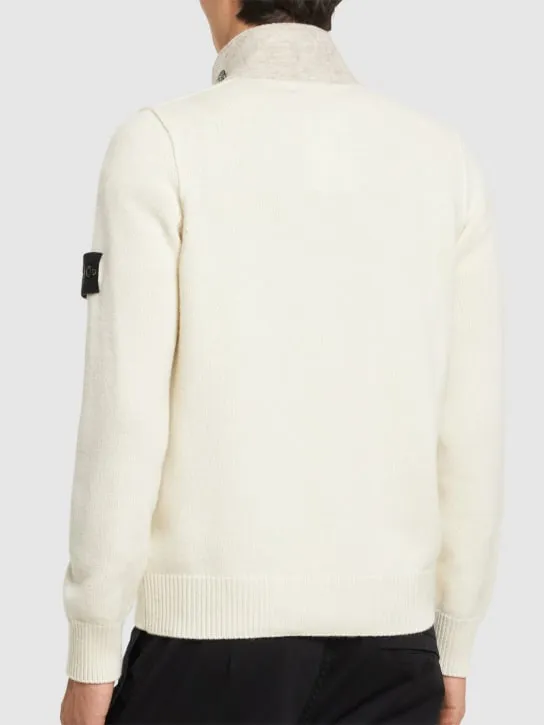 Stone Island   Wool blend zip cardigan 