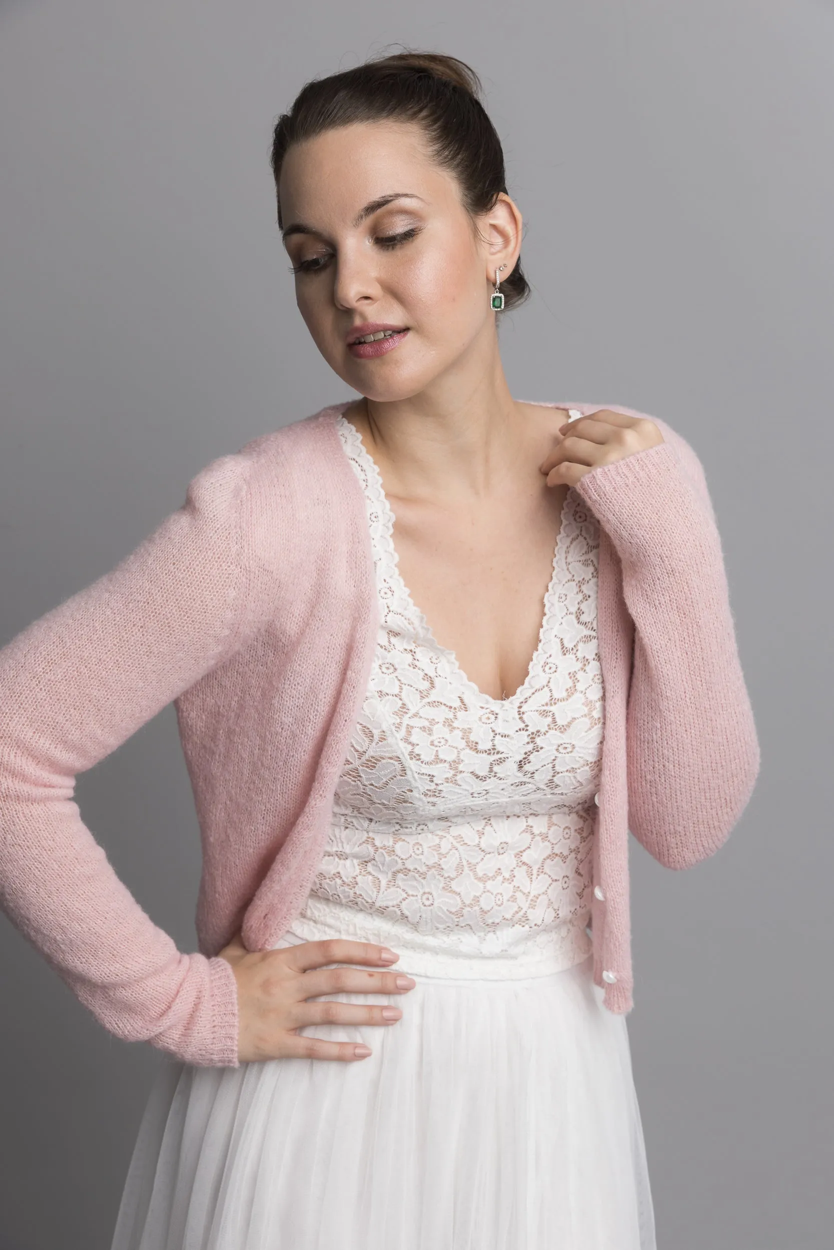 STRICK-BOX Leichter Cardigan mit Knöpfen aus Baby Alpaka