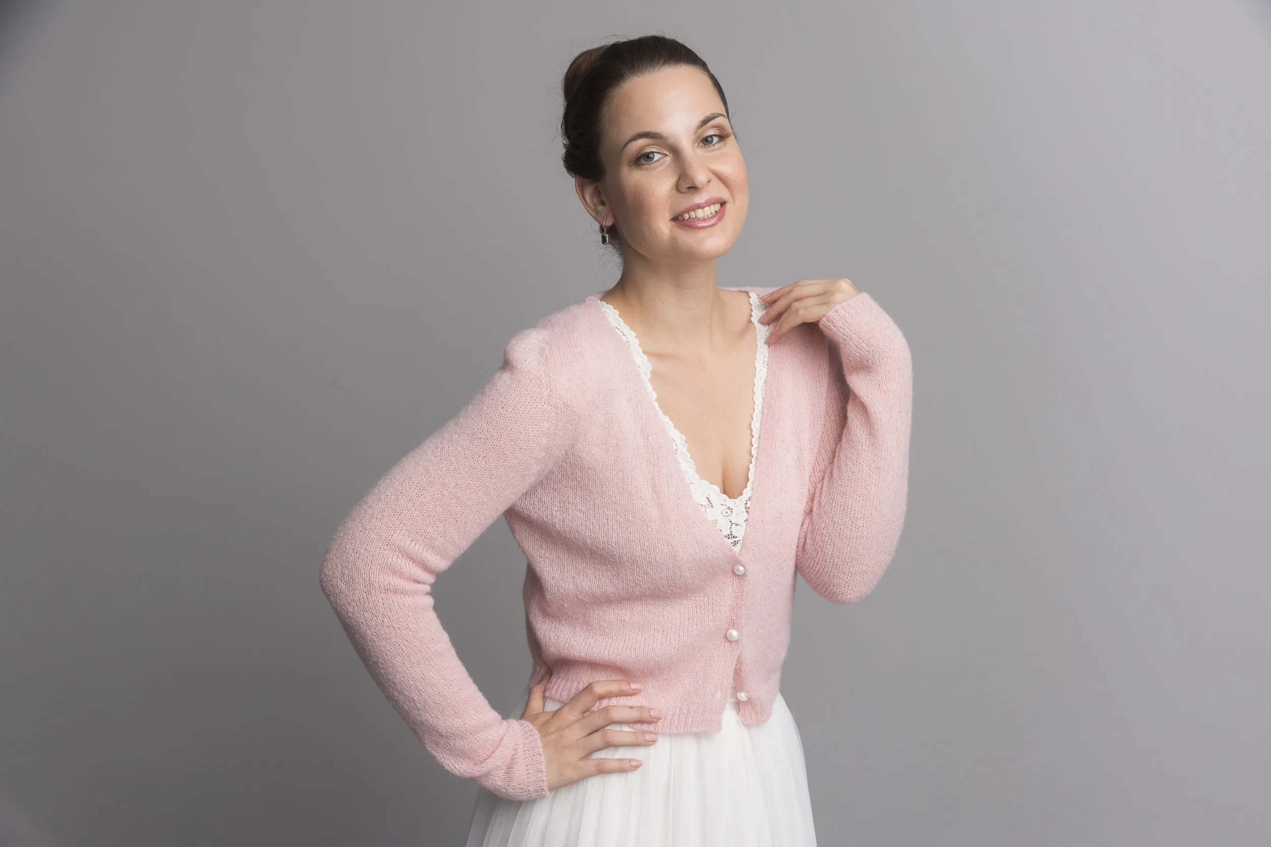 STRICK-BOX Leichter Cardigan mit Knöpfen aus Baby Alpaka