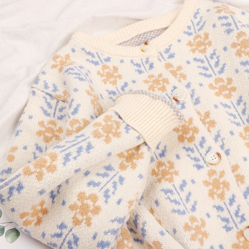 Sweet Floral Button Up Knit Cardigan Sweater - Elevate Your Casual Chic Style! 🌸🧥