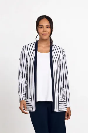 Sympli Stripe Everyday Cardigan 25144B