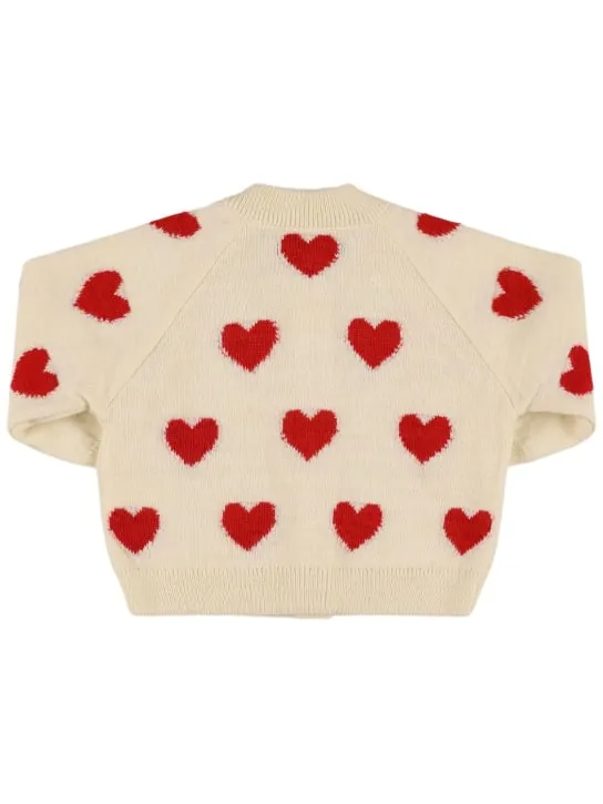 The New Society   Printed wool blend knit cardigan 