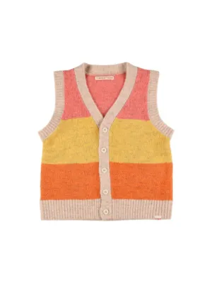 Tiny Cottons   Acrylic blend knit vest cardigan 