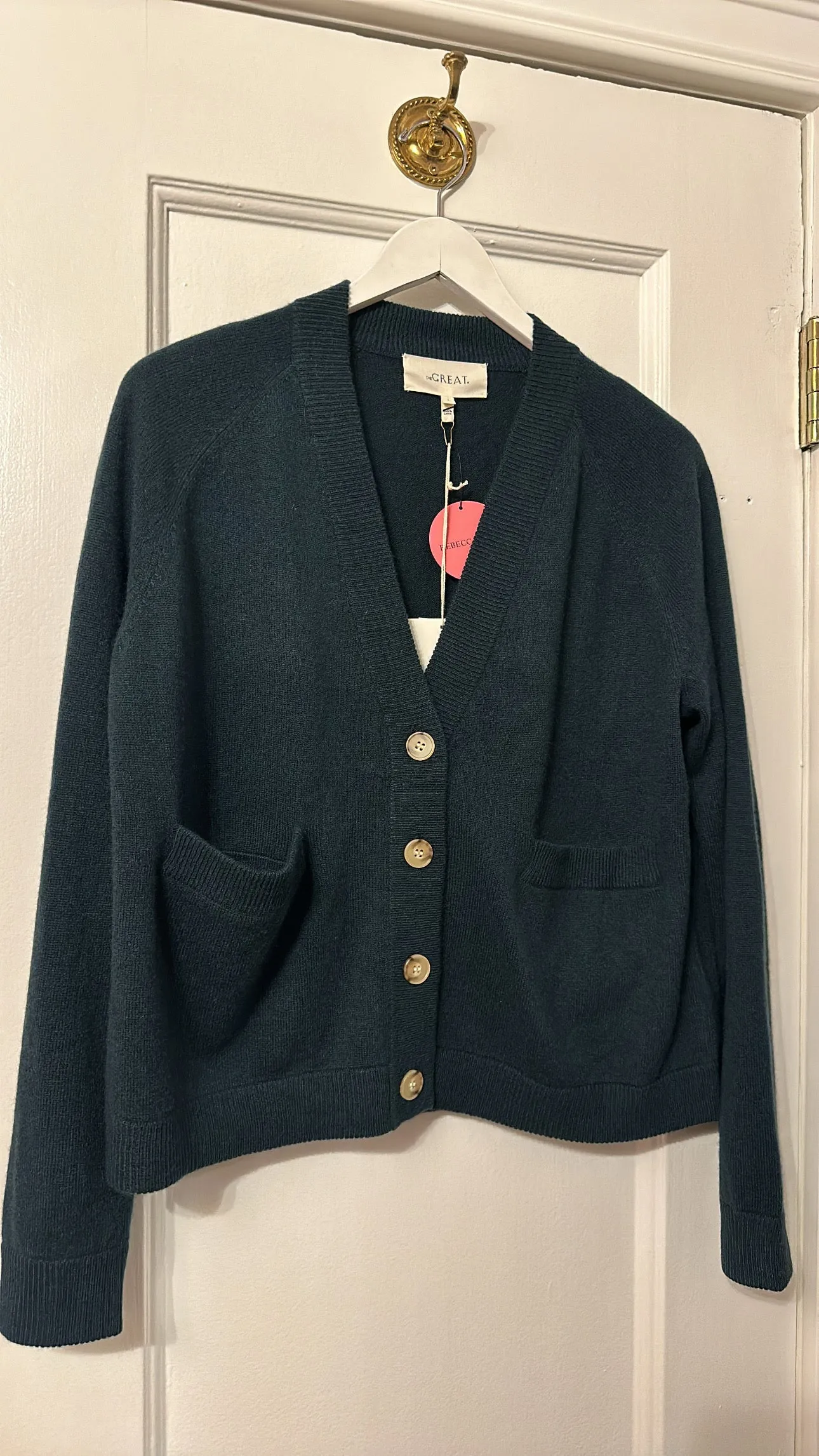 'Varsity' Cashmere Cardigan