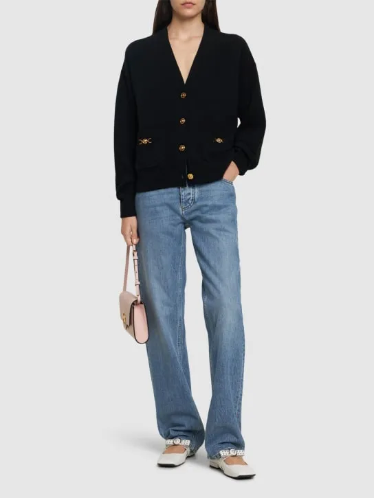 Versace   Knit cardigan w/ medusa logo 