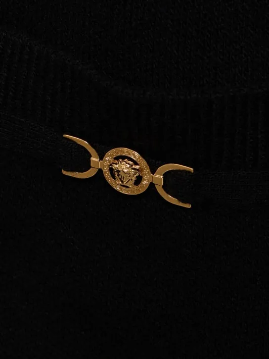 Versace   Knit cardigan w/ medusa logo 