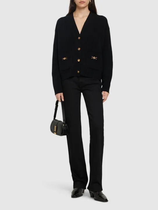 Versace   Knit cardigan w/ medusa logo 