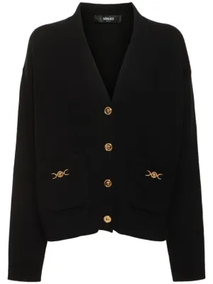 Versace   Knit cardigan w/ medusa logo 