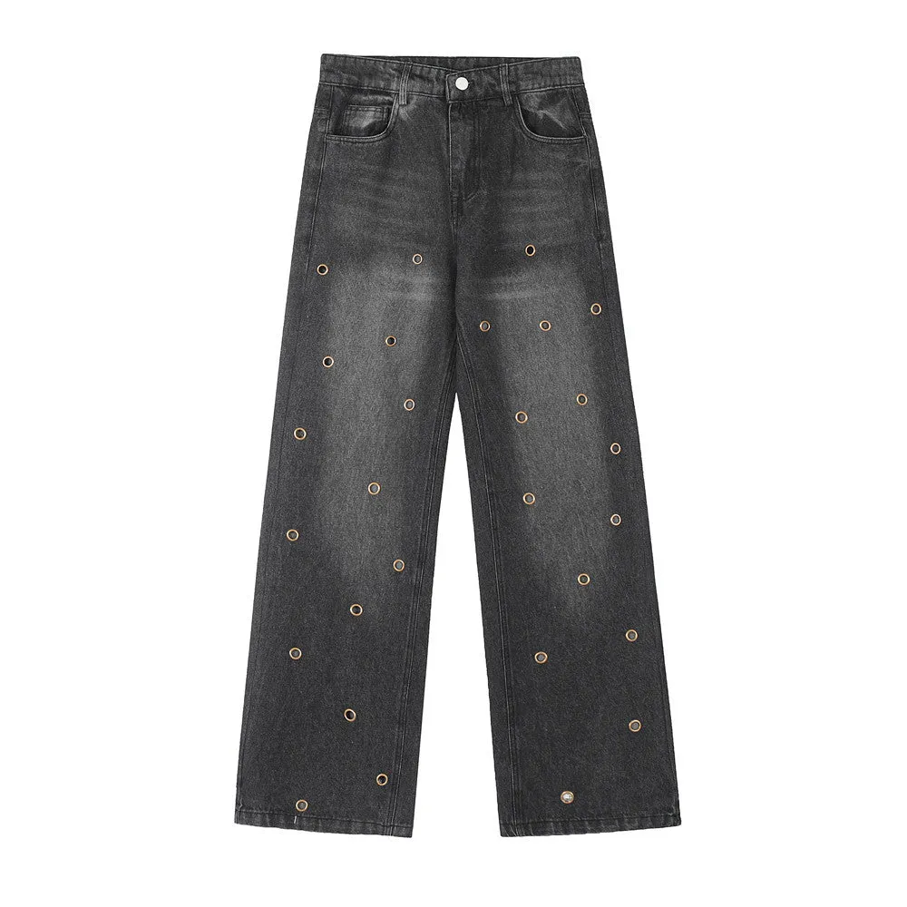 Washing Hole Do The Old Cowboy Straight-leg Trousers