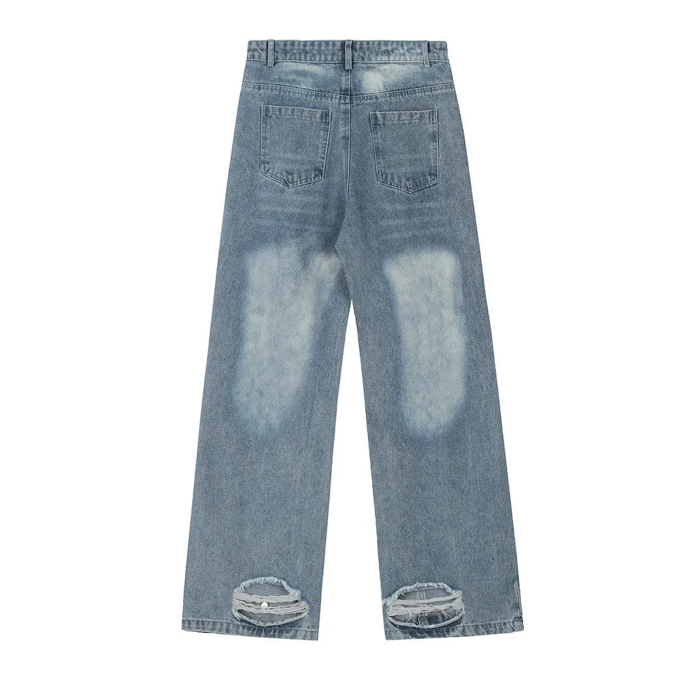 Washing Hole Do The Old Cowboy Straight-leg Trousers