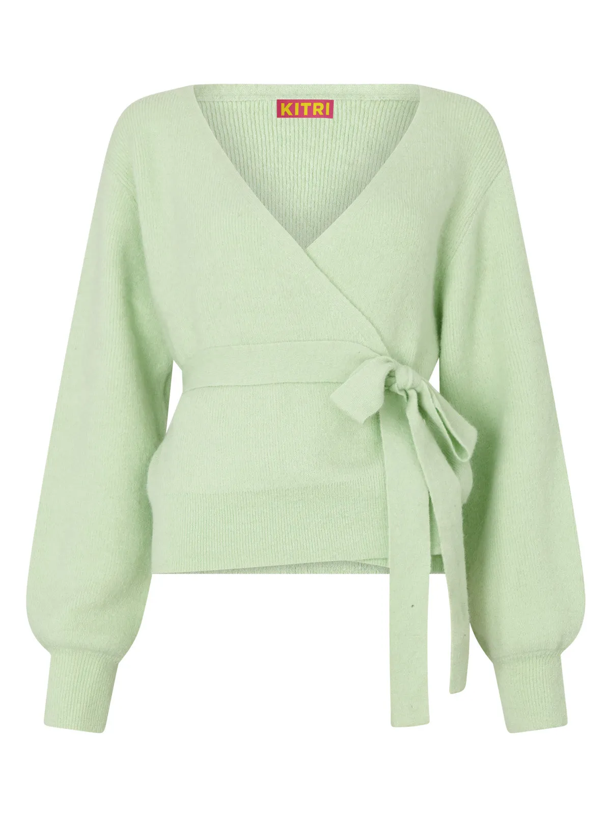 Wendy Green Alpaca Blend Wrap Cardigan