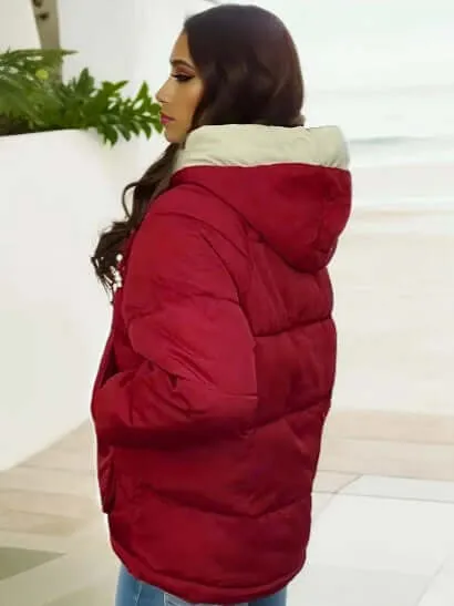 Women's Hooded Fleece-Lined Jacket: Warm & Stylish Outerwear