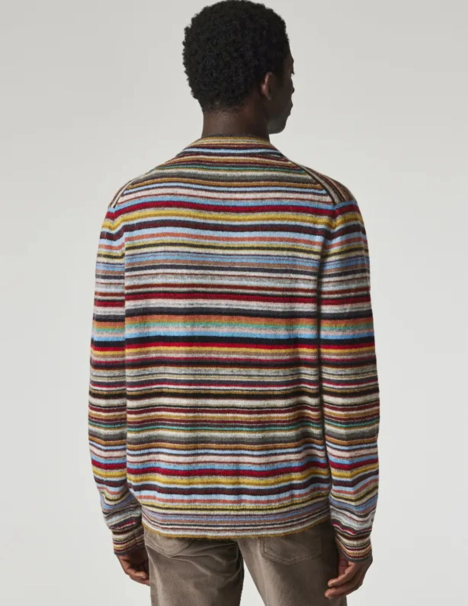 Wool-Mohair Cardigan | 'Signature Stripe'