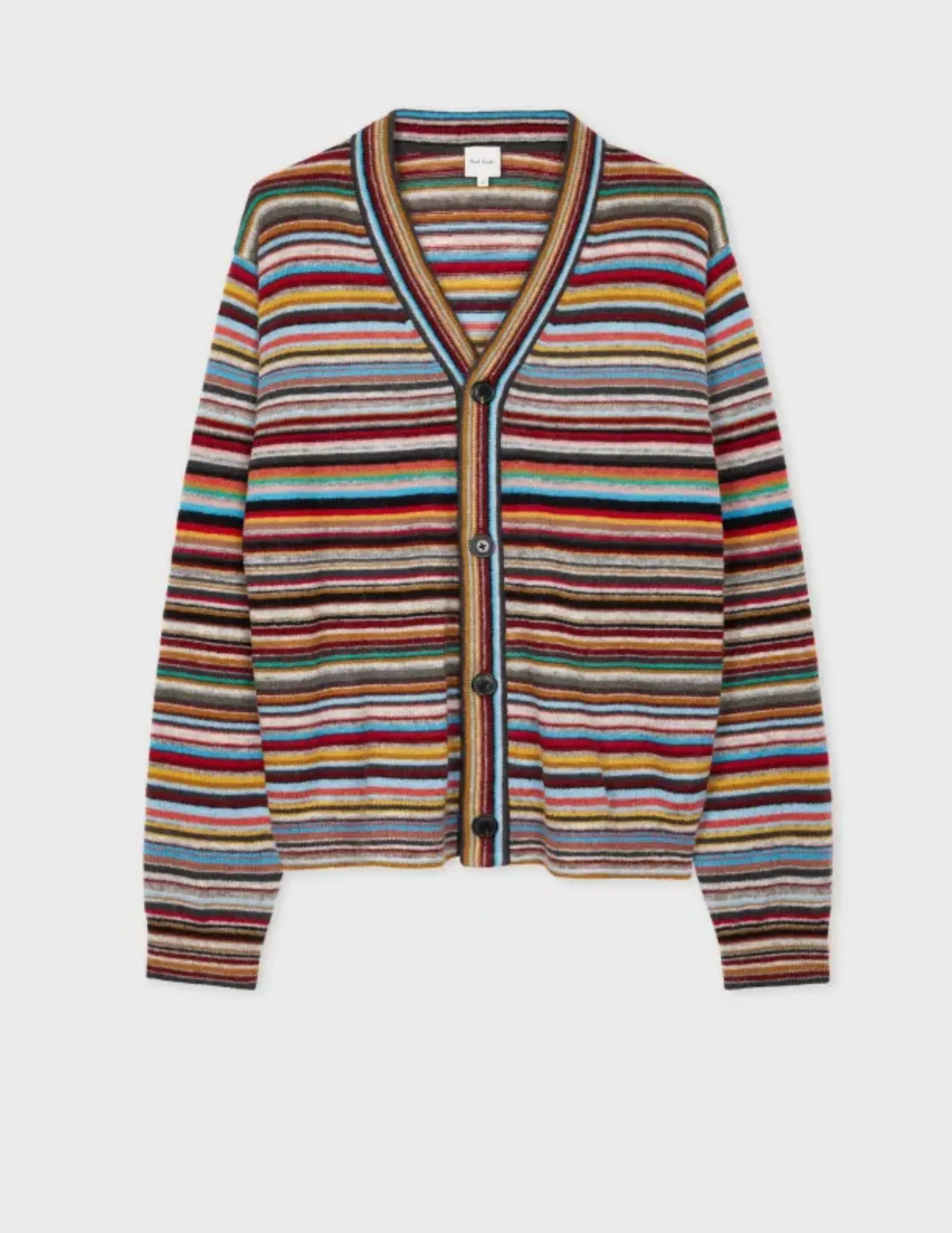 Wool-Mohair Cardigan | 'Signature Stripe'